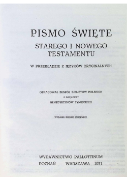 Pismo święte Starego i Nowego Testamentu
