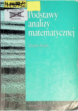 Podstawy analizy matematycznej