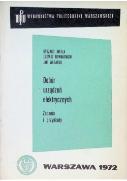 Dobór urządzeń elektrycznych