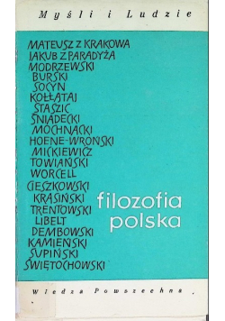 Myśli i ludzie Filozofia polska