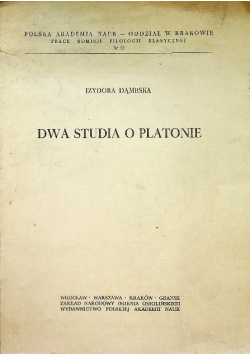 Dwa studia o Platonie