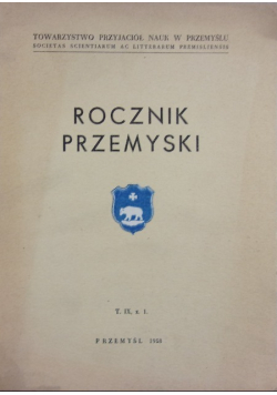 Rocznik przemyski Tom IX Zeszyt 1