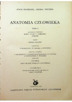 Anatomia człowieka Tom I