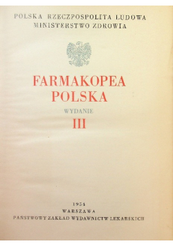 Farmakopea Polska Tom III