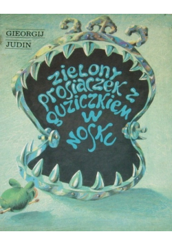 Zielony prosiaczek z guziczkiem w nosku