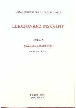Lekcjonarz Mszalny Tom IX