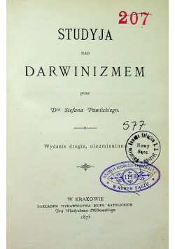 Studyja nad darwinizmem 1875 r