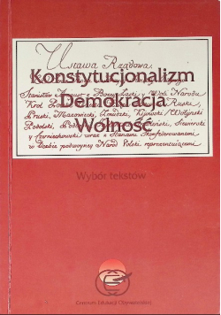 Konstytucjonalizm demokracja wolność