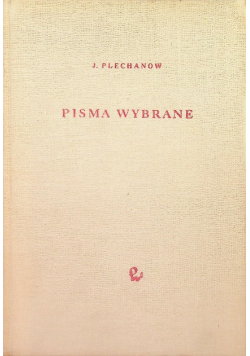 Plechanow Pisma wybrane