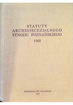 Statuty archidiecezjalnego synodu poznańskiego 1968