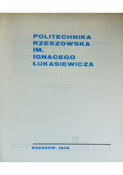 Politechnika Rzeszowska Im. Ignacego Łukasiewicza