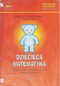 Dziecięca matematyka książka dla rodziców i nauczycieli