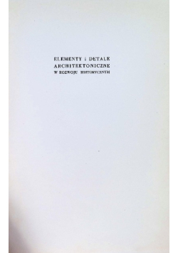 Elementy i Detale Architektoniczne