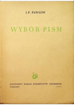 Pawłow Wybór pism