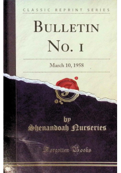 Bulletin No. 1 March 10 1958