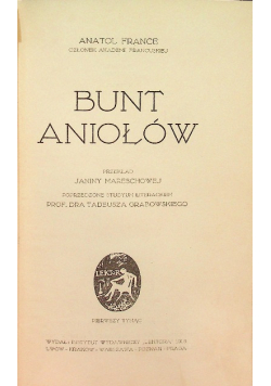 Bunt Aniołów, 1922 r.
