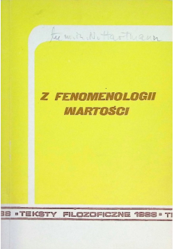 Z fenomenologii wartości
