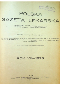 Polska gazeta lekarska Rok VII Nr 1 do 51 1928 r.