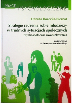 Strategie radzenia sobie młodzieży w trudnych sytuacjach społecznych