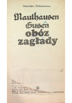 Mauthausen Gusen Obóz zagłady