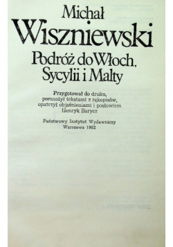 Podróż do Włoch, Sycylii i Malty