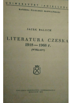 Literatura czeska 1918 - 1968