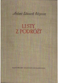 Listy z podróży, Tom I
