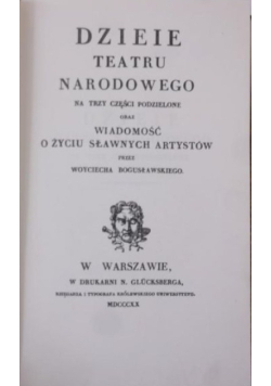 Dzieje teatru narodowego