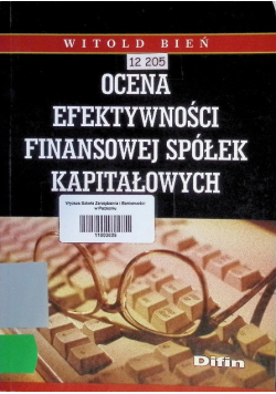 Ocena efektywności finansowej spółek kapitałowych