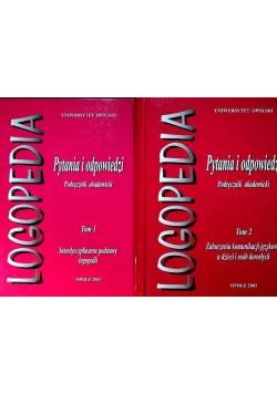 Logopedia Pytania i odpowiedzi podręcznik akademicki Tom I i II