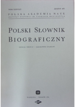 Polski słownik biograficzny Tom XXXVII / 2  Zeszyt 153