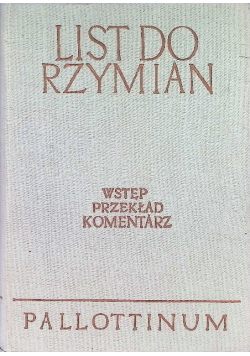List do Rzymian Wstęp, przekład, komentarz