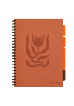Kołozeszyt Pads A4/100K kratka Floral ceglany