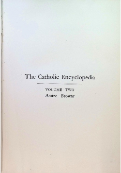 The Catholic Encyclopedia Tom 2 1907 r.
