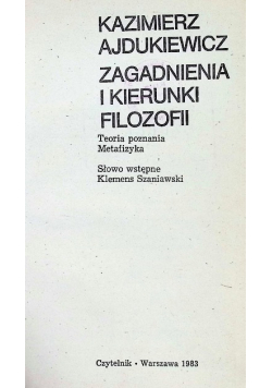 Zagadnienia i kierunki filozofii