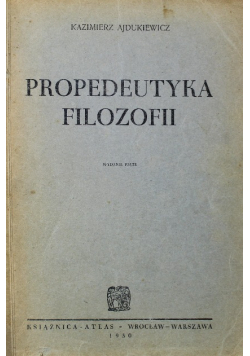 Propedeutyka filozofii 1960 r.