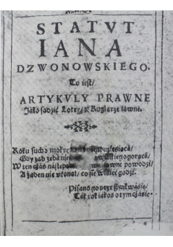 Statut Jana Dzwonowskiego