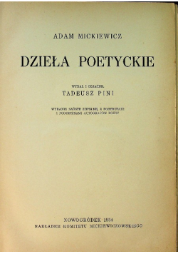 Mickiewicz Dzieła poetyckie 1934 r.