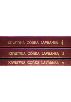 Krystyna córka Lavransa Tom 1 do 3
