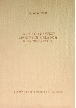 Wstęp do sytezy liniowych układów elektrycznych