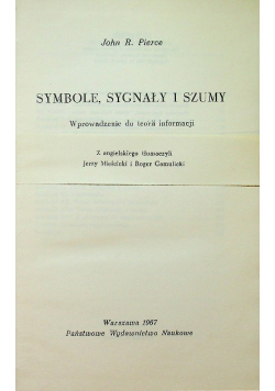 Symbole sygnały i szumy