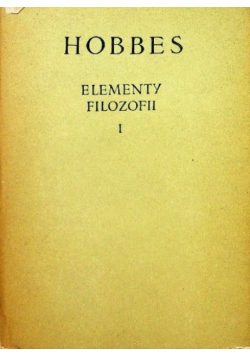 Elementy filozofii Tom I