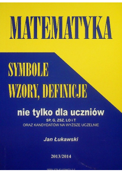 Matematyka symbole wzory definicje
