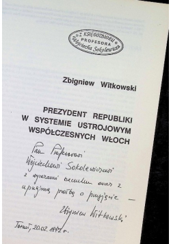 Prezydent Republiki w systemie ustrojowym współczesnych Włoch
