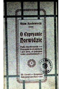 O Cyprianie Norwidzie 1909 r.
