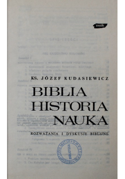 Biblia historia nauka