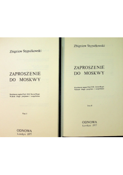 Zaproszenie do Moskwy Tom 1 i 2