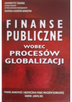 Finanse publiczne wobec procesów globalizacji
