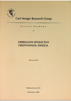 Liberalizm społeczny Ferdynanda Zweiga
