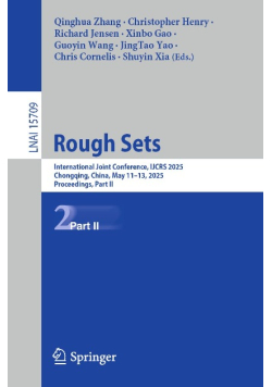 Rough Sets, Fuzzy Sets, Data Mining, And Granular Computing Part 2
